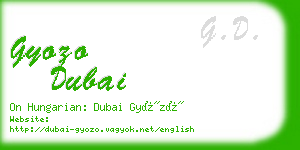 gyozo dubai business card